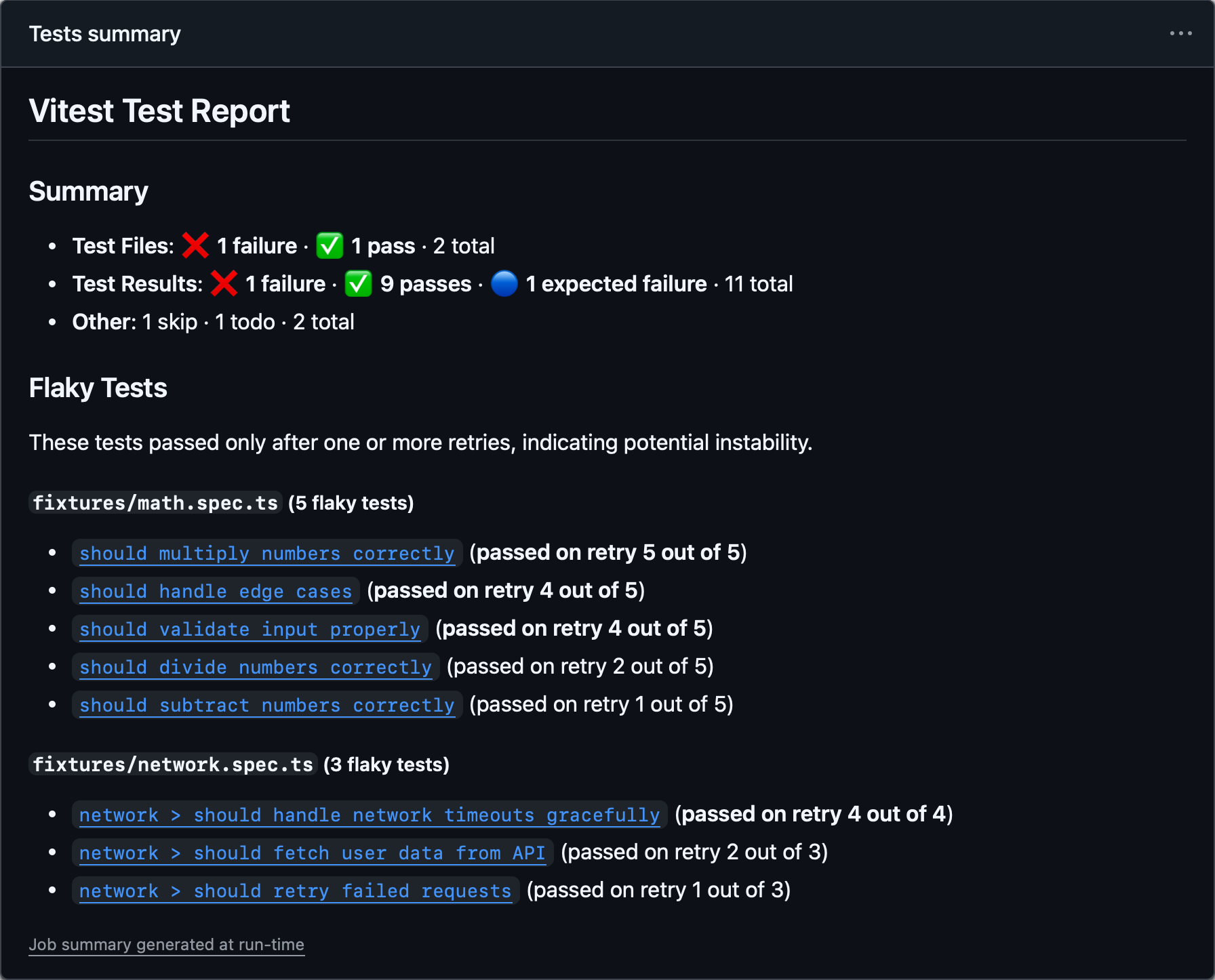 GitHub Actions 任务摘要